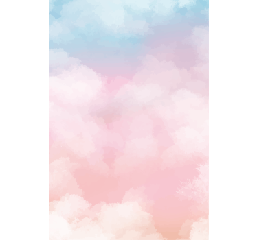 Akvarel pastelno nebo oblak glavna spalnica okna - TenStickers