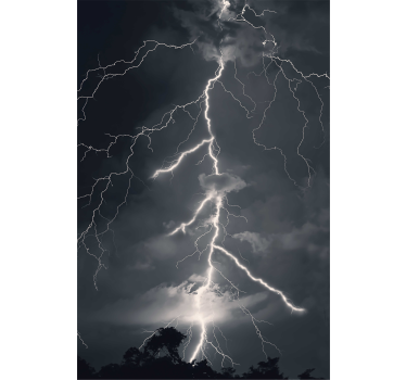 Striking lightning display oblaki senčilo - TenStickers