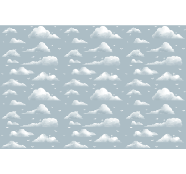 Fluffy grey pattern oblaki senčilo - TenStickers