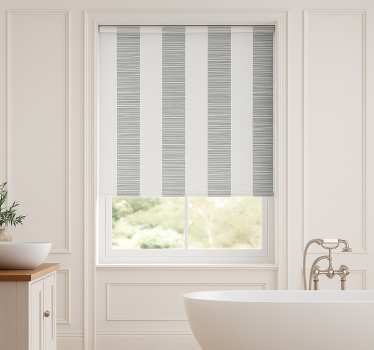 ceramica righe grigio rolo zavesa za kopalnico - TenStickers