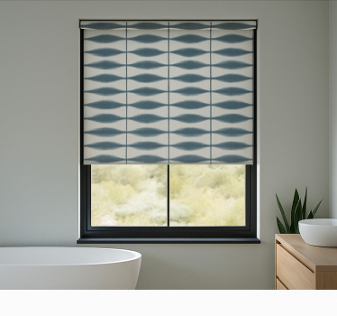 Shibori denim rolo zavesa za kopalnico - TenStickers