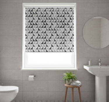 Sivo rolo zaveso geometrijski trikotniki - TenStickers