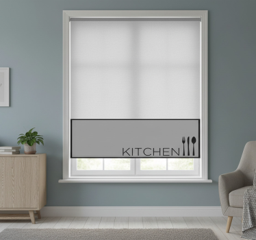 Sivo rolo zaveso za moderno kuhinjo - TenStickers