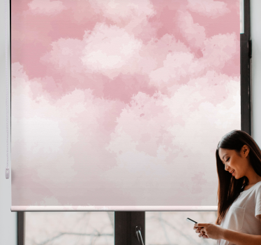 Soft aquarella pink oblaki senčilo - TenStickers