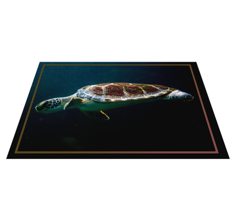 Turtle aquatic landscape izvirna jedilna podloga - TenStickers