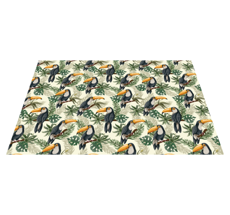 Tropical toucan pattern izvirna jedilna podloga - TenStickers