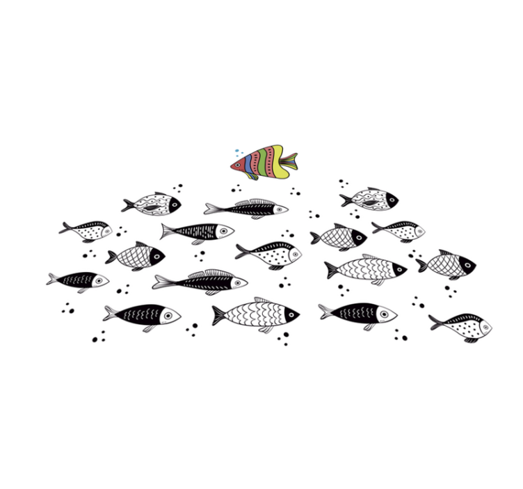 Colorful fish pattern izvirna jedilna podloga - TenStickers