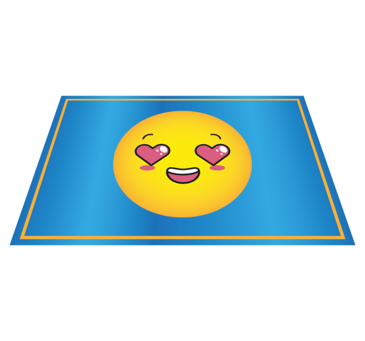 Srce oči emoji otroci pogrinjki - TenStickers