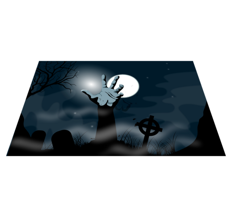 Spooky graveyard scene pogrinjek - TenStickers