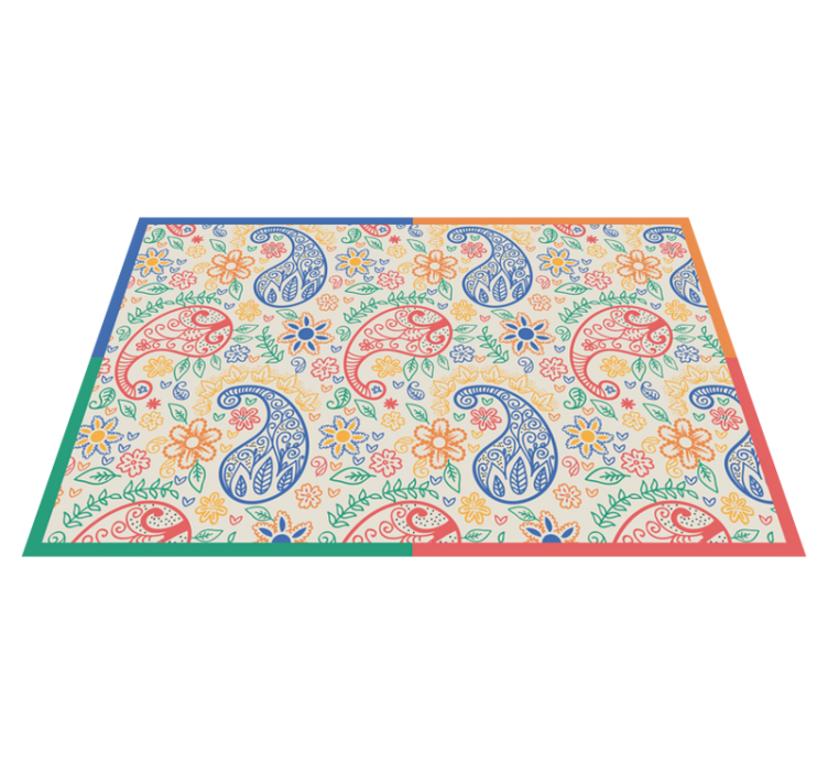 Colorful paisley print teksturni pogrinjek - TenStickers