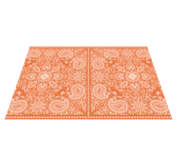Intricate orange pattern teksturna pogrinjek - TenStickers
