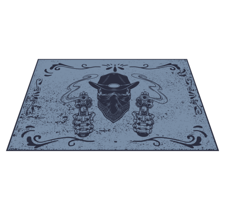 Cowboy face with guns izvirna jedilna podloga - TenStickers