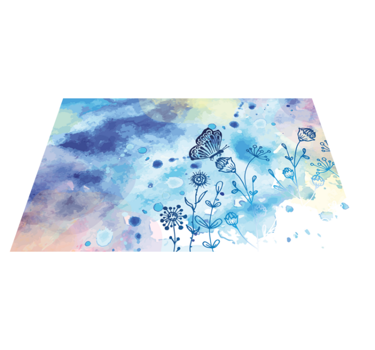 Butterfly floral pattern izvirna jedilna podloga - TenStickers