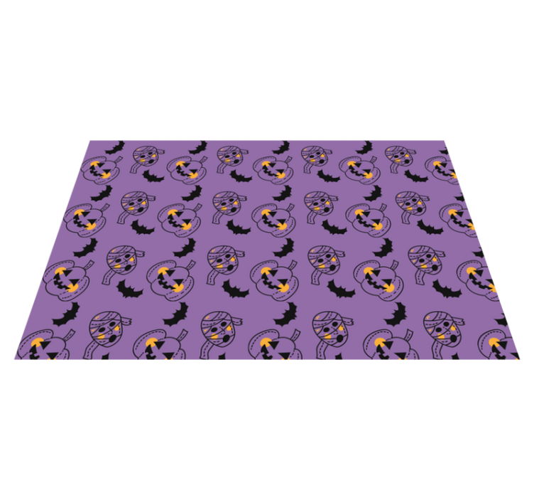 Halloween mumija netopirji in bučke halloween mat - TenStickers