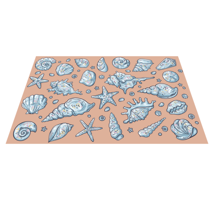 Seashell pattern showcase izvirna jedilna podloga - TenStickers