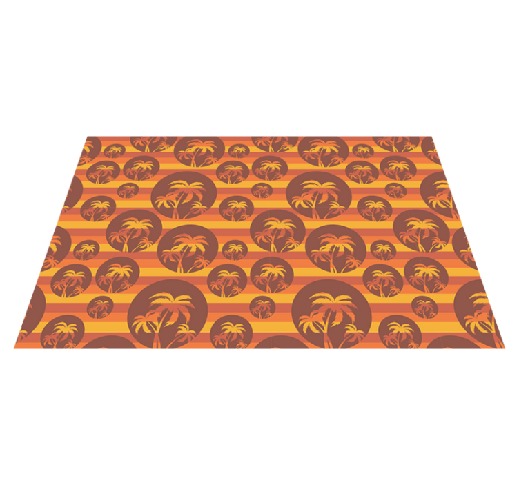 Retro sončni zahodi in dlani pogrinjki iz 70-ih - TenStickers