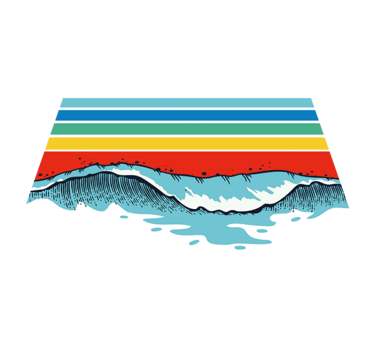 Wave pattern table sodobno pogrinjanje - TenStickers