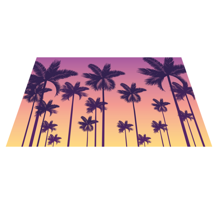 Palm tree sunset izvirna jedilna podloga - TenStickers