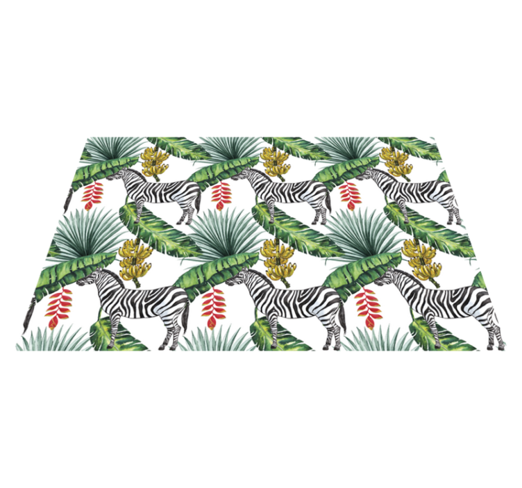 Zebra leaf pattern teksturna pogrinjek - TenStickers