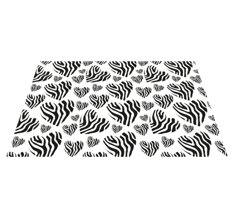 Zebra heart pattern teksturna pogrinjek - TenStickers