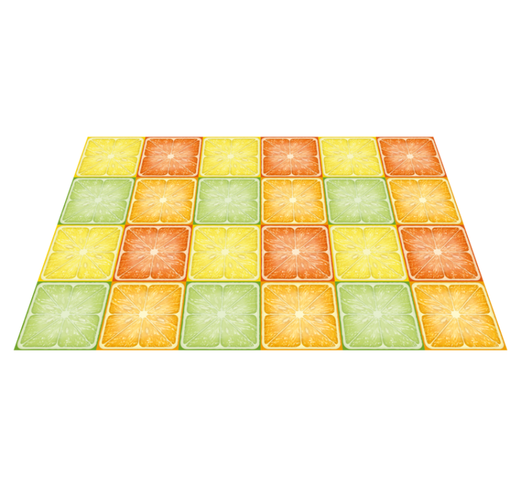 Citrusi kvadratki pisani pogrinjki - TenStickers