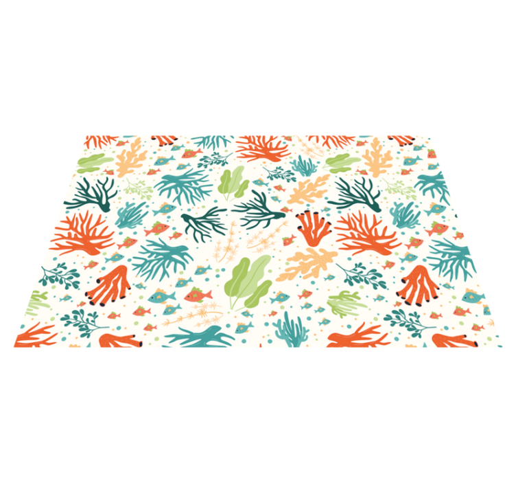 Vibrant coral motif izvirna jedilna podloga - TenStickers