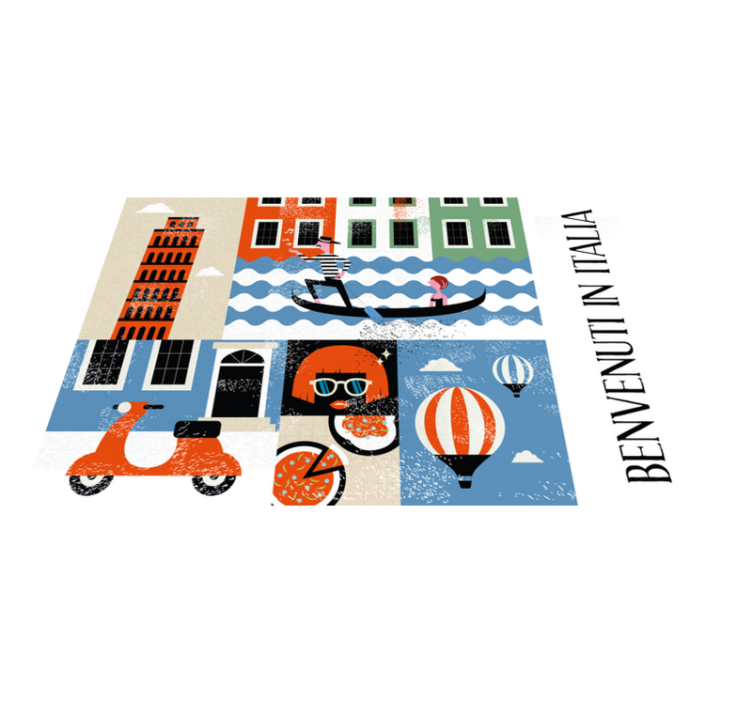 Vibrant italian scene izvirna jedilna podloga - TenStickers