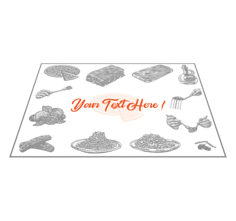 Food illustration style izvirna jedilna podloga - TenStickers