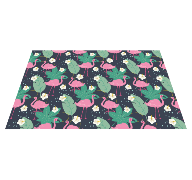 Flamingo leaf pattern izvirna jedilna podloga - TenStickers