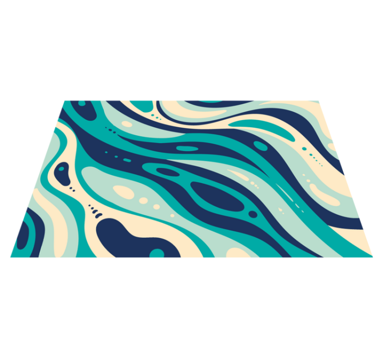 Wavy aqua patterns teksturna pogrinjek - TenStickers
