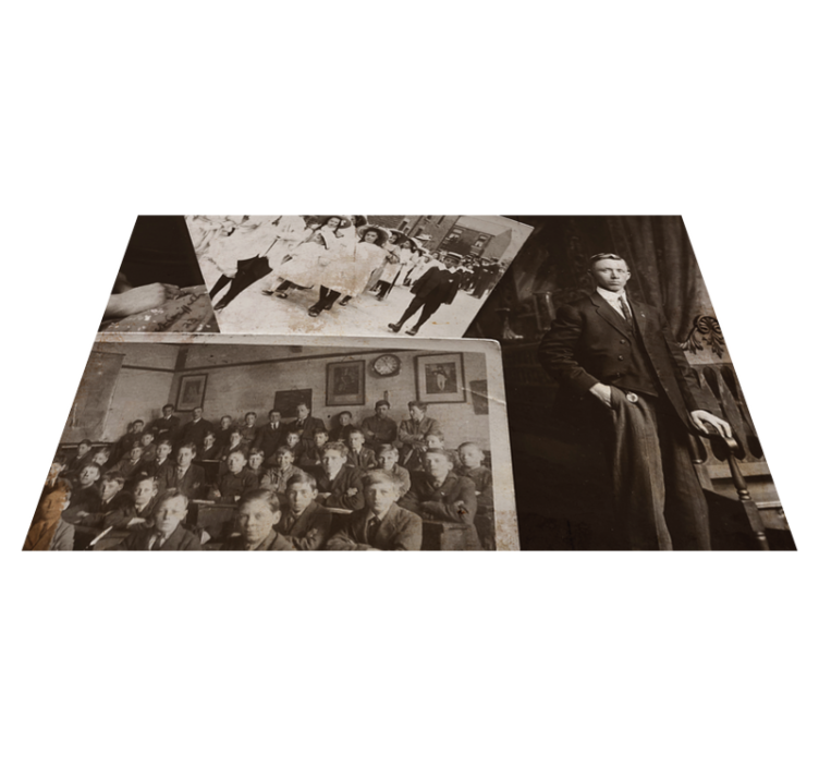 Vintage photo collage za pogrinjek domov - TenStickers