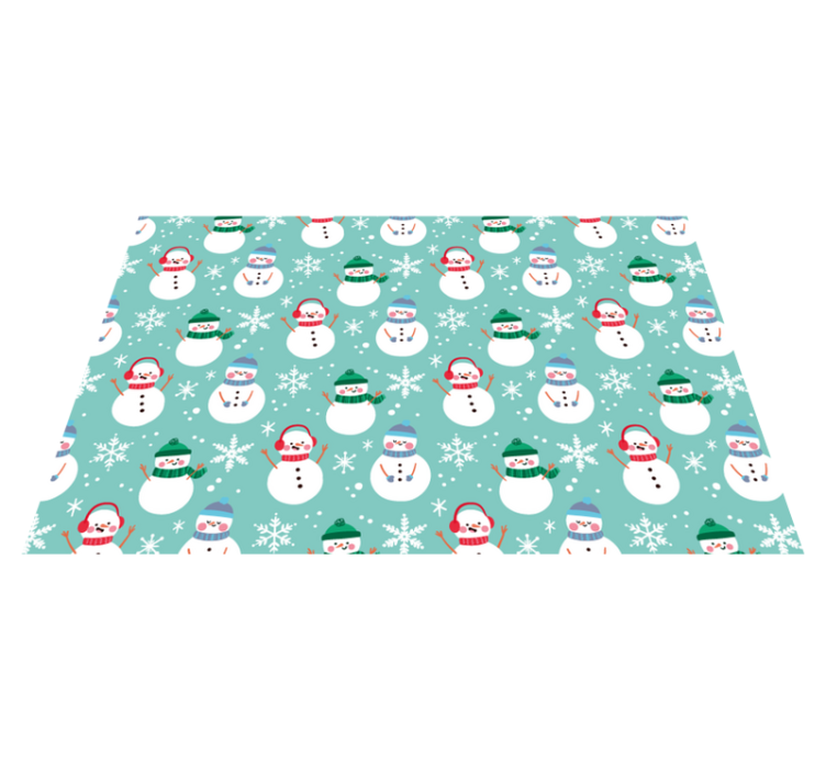 Joyful snowman pattern božični pogrinjek - TenStickers