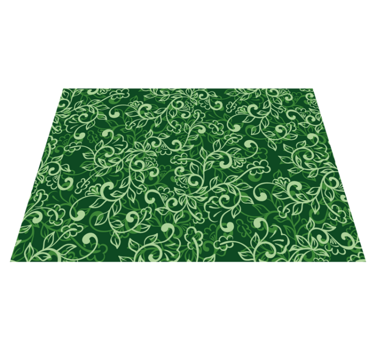 Floral green pattern teksturna pogrinjek - TenStickers