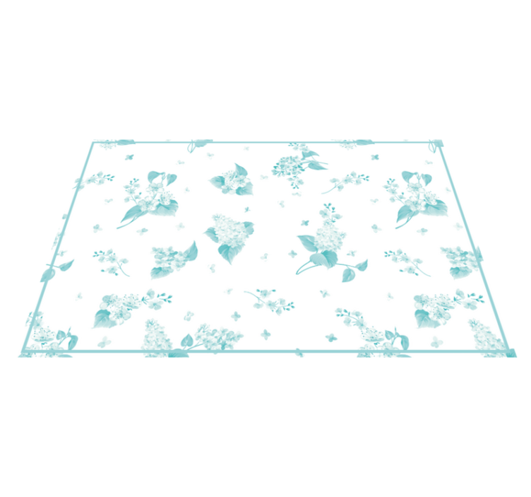 Floral pattern surface sodobno preprogo - TenStickers