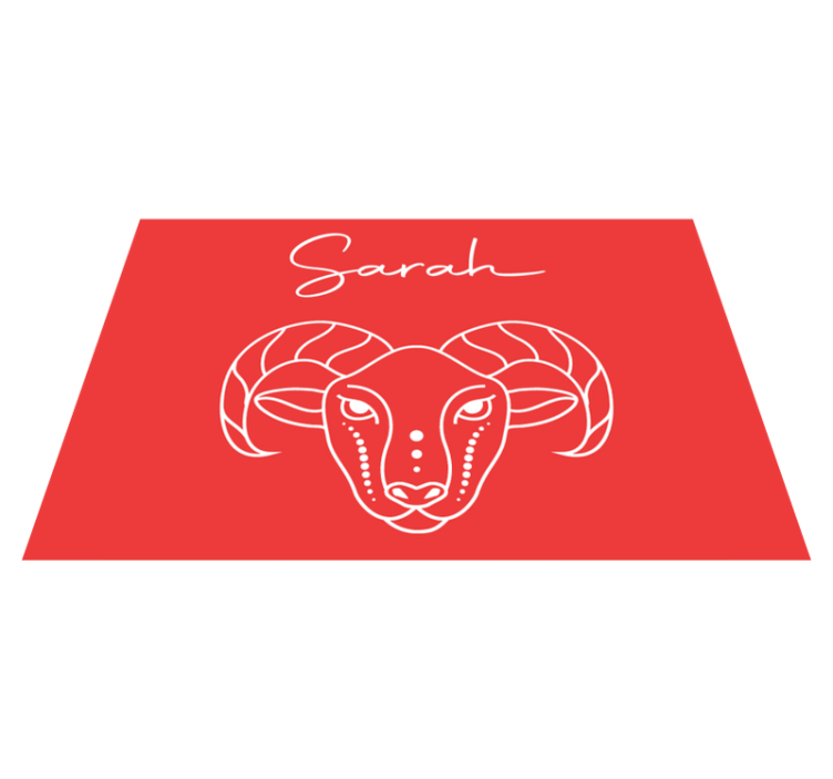 Stylized ram illustration personaliziran pogrinjek - TenStickers