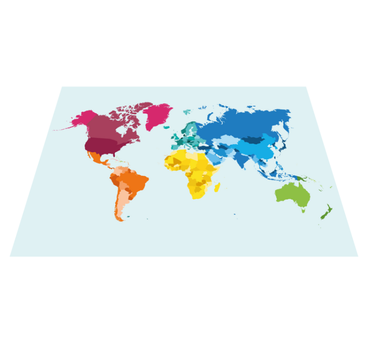 Colorful world map izvirna jedilna podloga - TenStickers