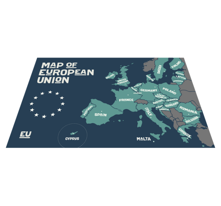 Map of european union pogrinjek s citati - TenStickers
