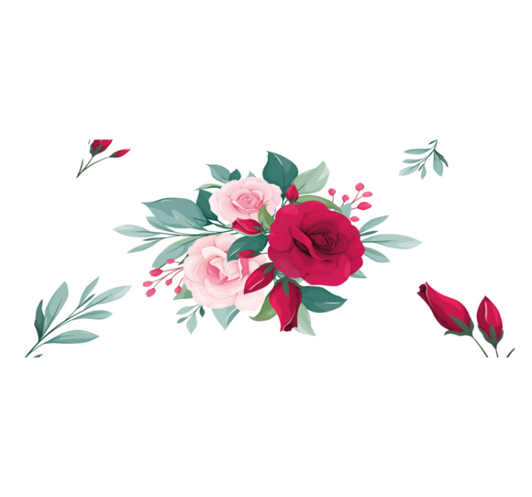 Floral arrangement motif izvirna jedilna podloga - TenStickers