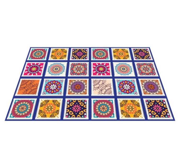 Geometric floral patterns izvirna jedilna podloga - TenStickers