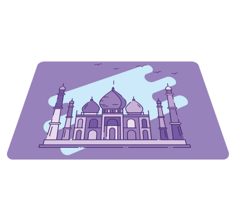 Taj mahal silhouette moderna miza - TenStickers