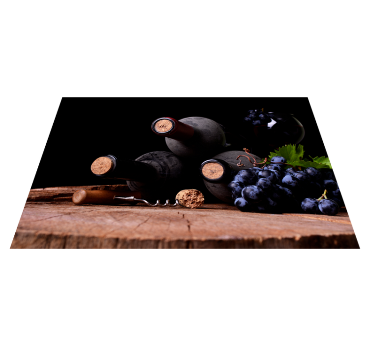 Grapes and wine bottles izvirna jedilna podloga - TenStickers