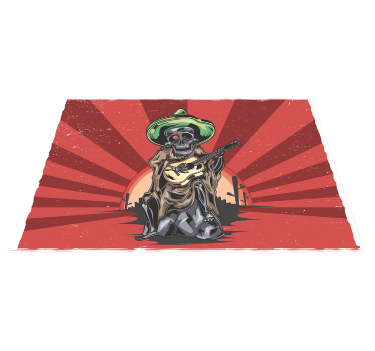 Skeleton mariachi musician pogrinjek - TenStickers