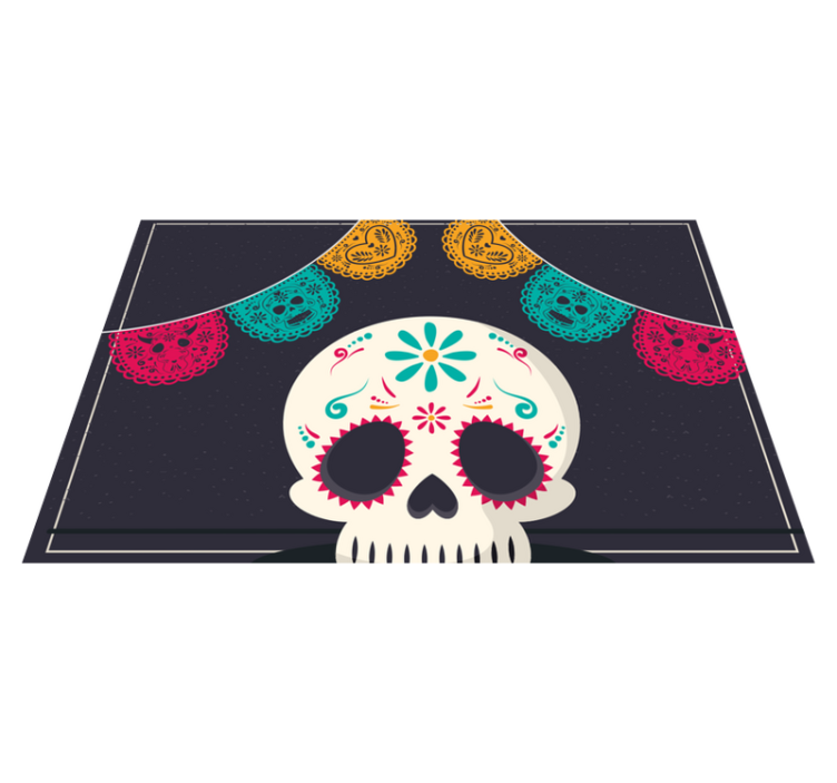 Colorful skull banner pogrinjek - TenStickers