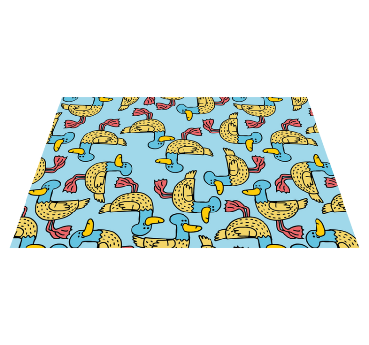 Quirky duck pattern izvirna jedilna podloga - TenStickers
