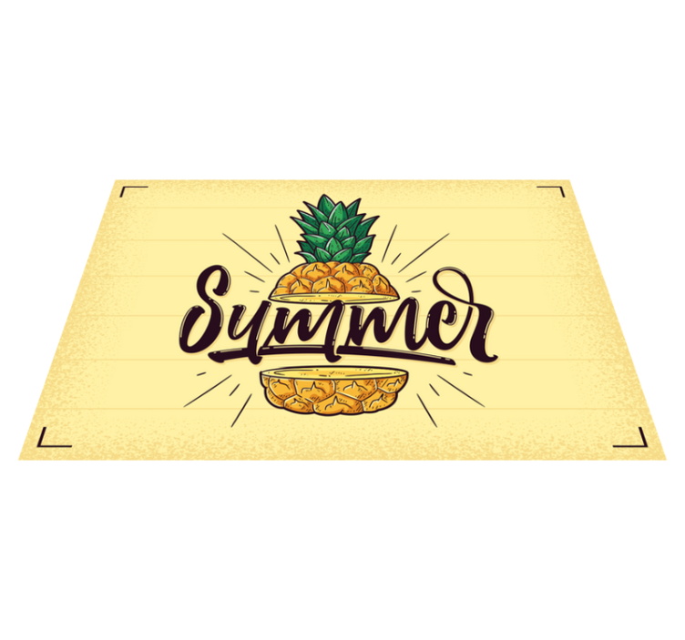 Summer pineapple graphic pogrinjek s citati - TenStickers