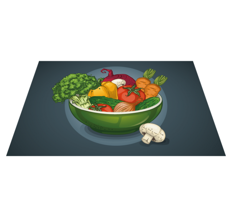 Colorful vegetable bowl izvirna jedilna podloga - TenStickers