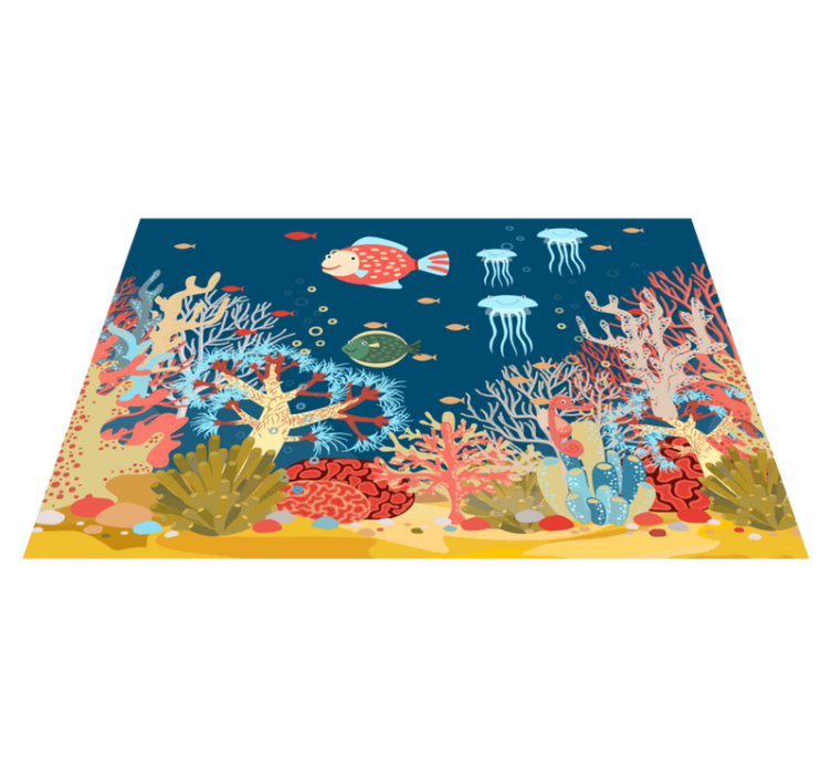 Underwater coral scene sodobna miza - TenStickers