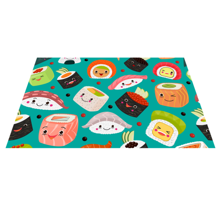 Cute sushi characters otroški pogrinjek za mizo - TenStickers