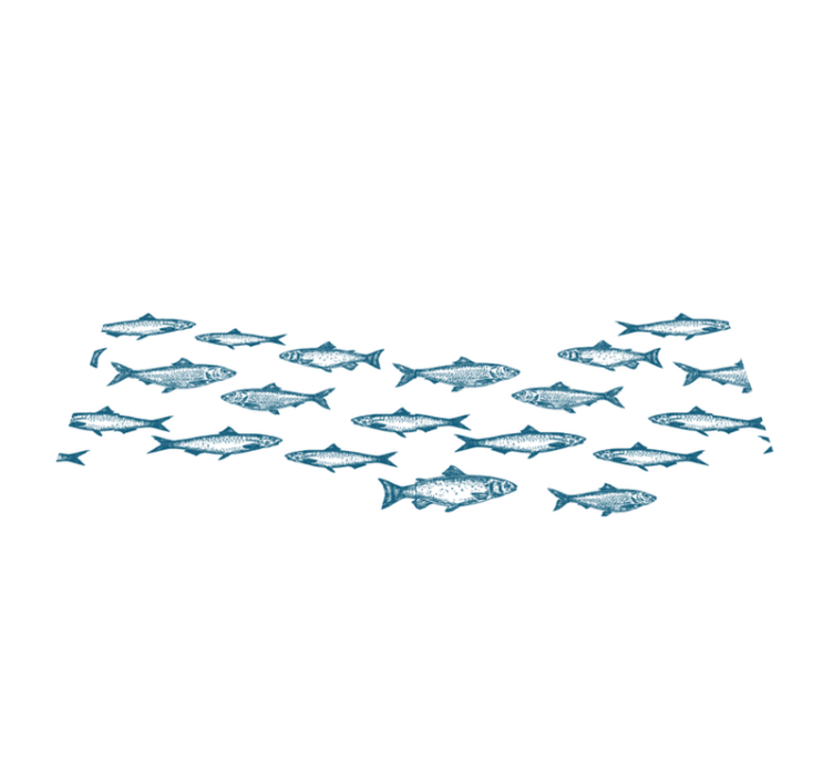 Swimming fish pattern izvirna jedilna podloga - TenStickers