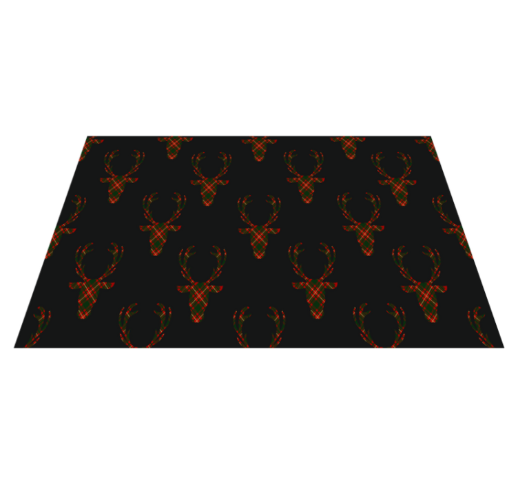 Plaid reindeer silhouettes božični pogrinjek - TenStickers